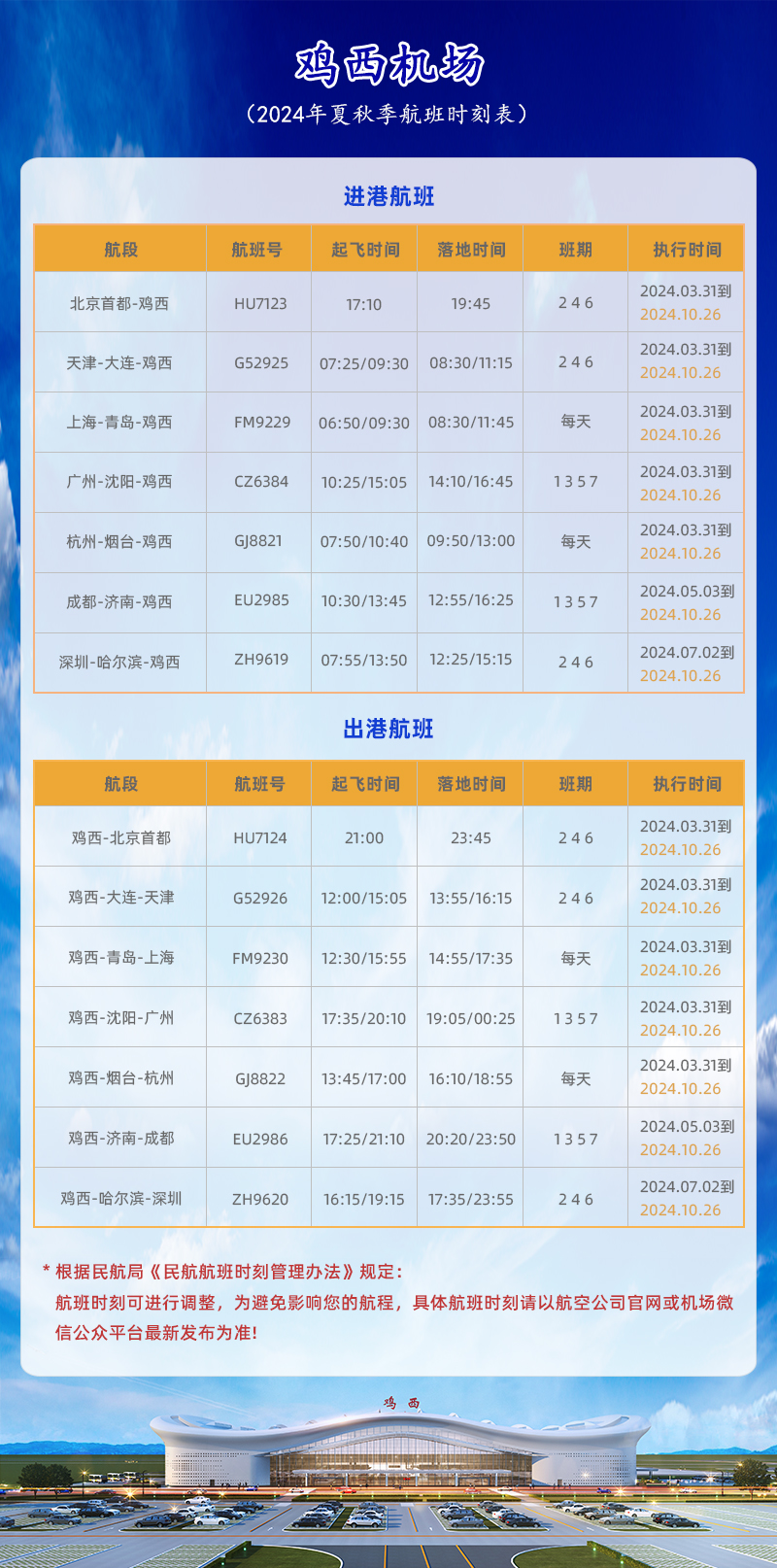 鸡西机场2024年夏秋航班时刻表（2024.6.28）.jpg